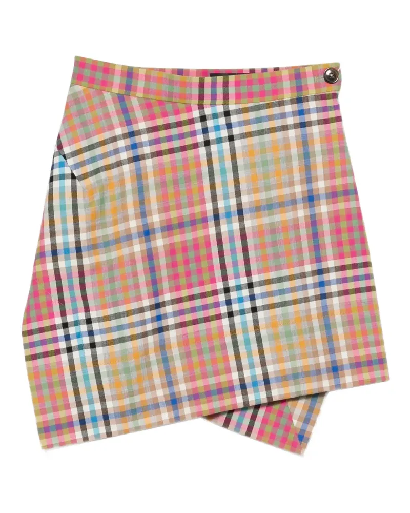 Vivienne Westwood Infinity plaid-pattern asymmetric skirt - Nude Nude