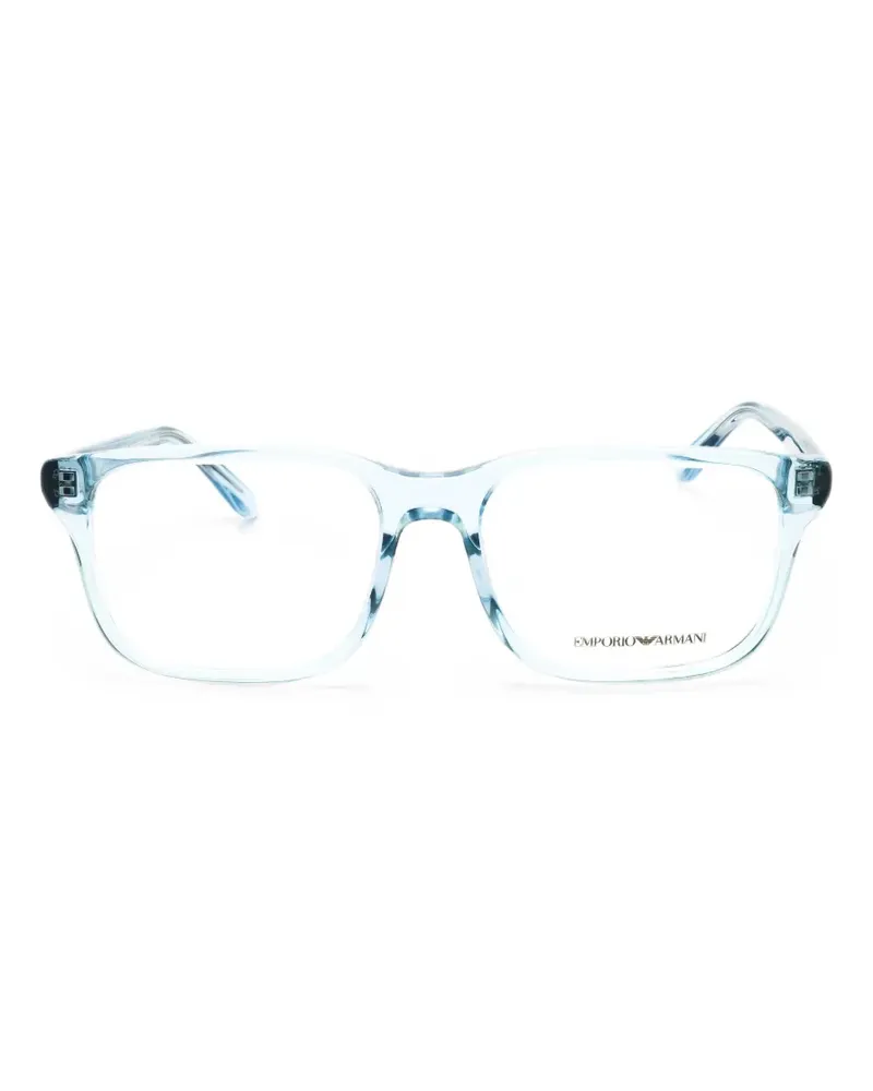Emporio Armani rectangle-frame glasses - Blau Blau