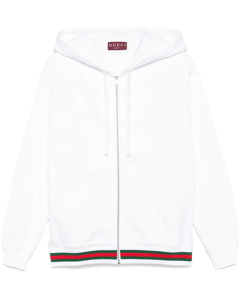 Gucci Hoodie mit Webstreifen - Weiß Weiß