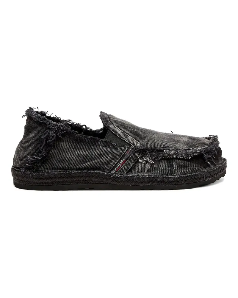 Diesel D-Lukas frayed loafers - Schwarz Schwarz