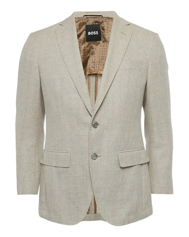 HUGO BOSS Hutson herringbone blazer - Nude Nude