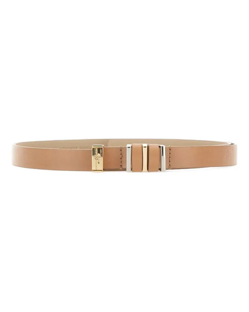 Gianni Chiarini metal-detail leather belt - Nude Nude