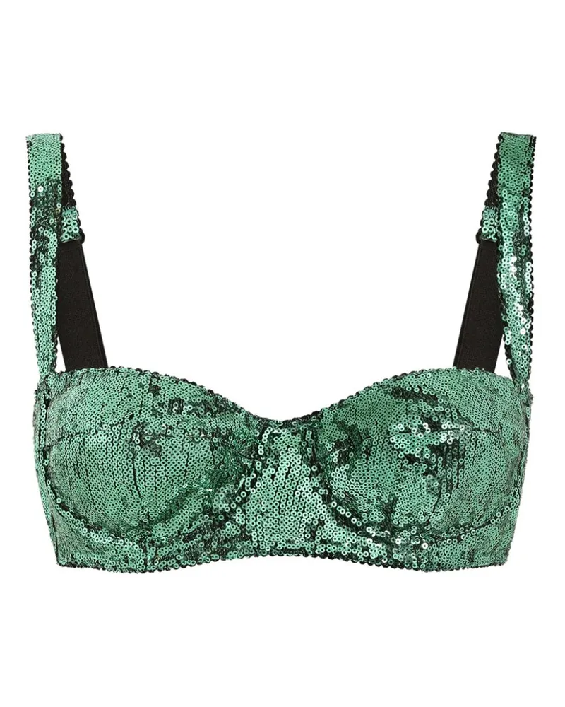 Dolce & Gabbana BH mit Pailletten - Grün Grün