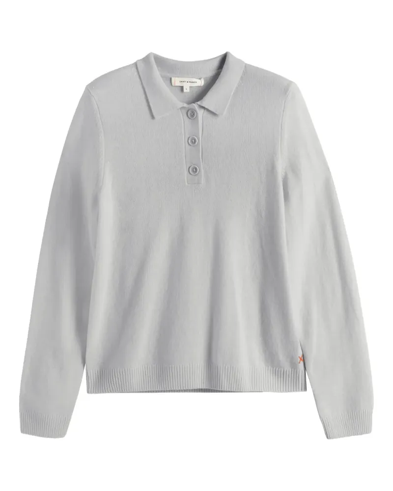 Chinti & Parker Langärmeliges Poloshirt - Grau Grau