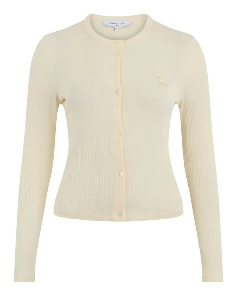 Kitsuné logo-detail cardigan - Nude Nude