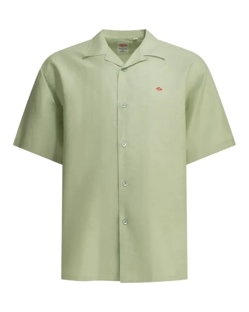 Danton logo-patch short-sleeve shirt - Grün Grün