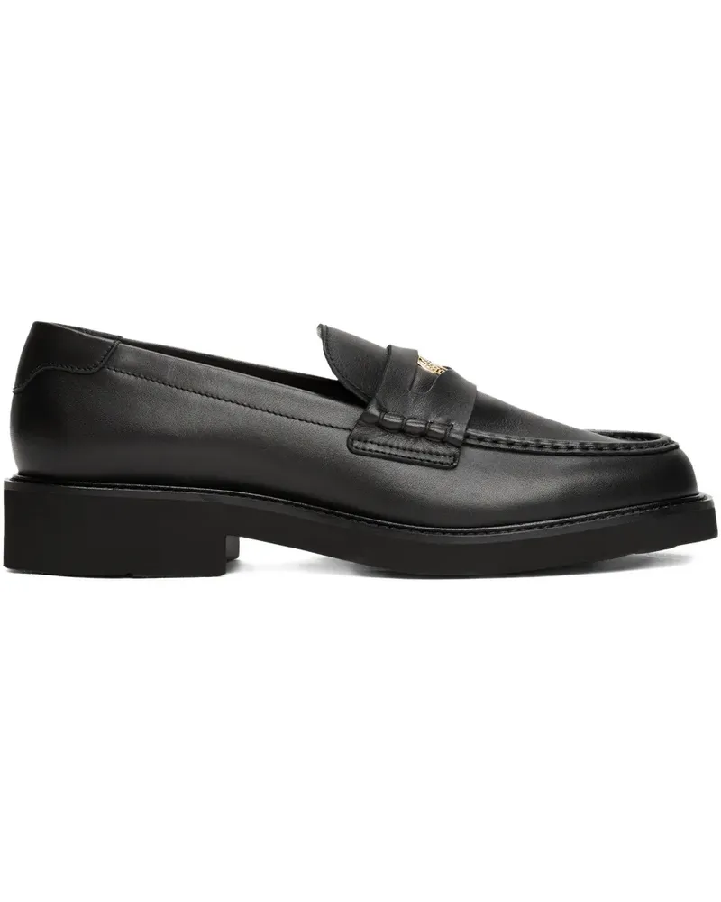 Tommy Hilfiger Loafer mit Logo-Schild - Schwarz Schwarz