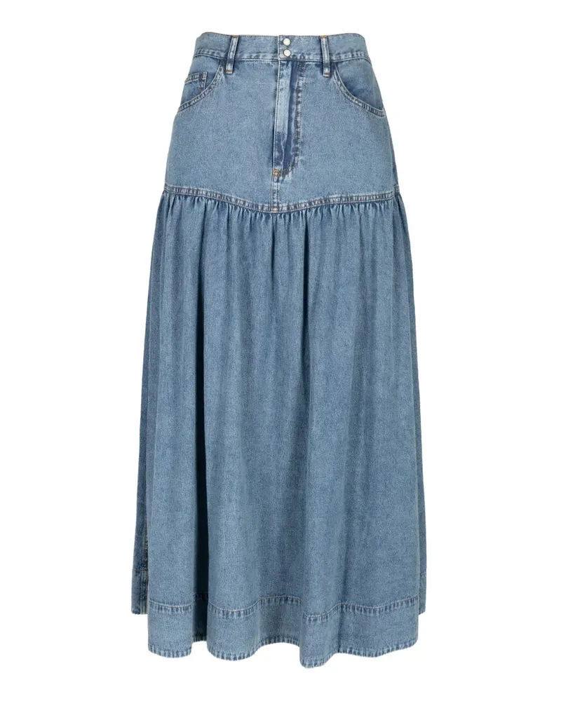The Great Western Midirock mit Passe - Blau Blau