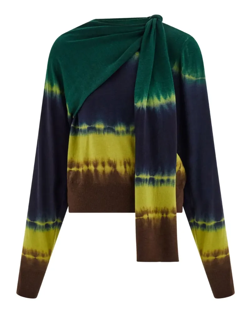 Ferragamo Pullover mit Batik-Print - Grün Grün