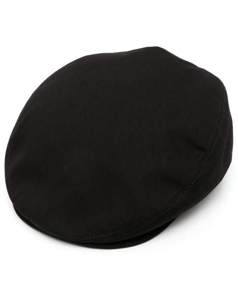 Dolce & Gabbana Schiebermütze mit Logo-Schild - Schwarz Schwarz