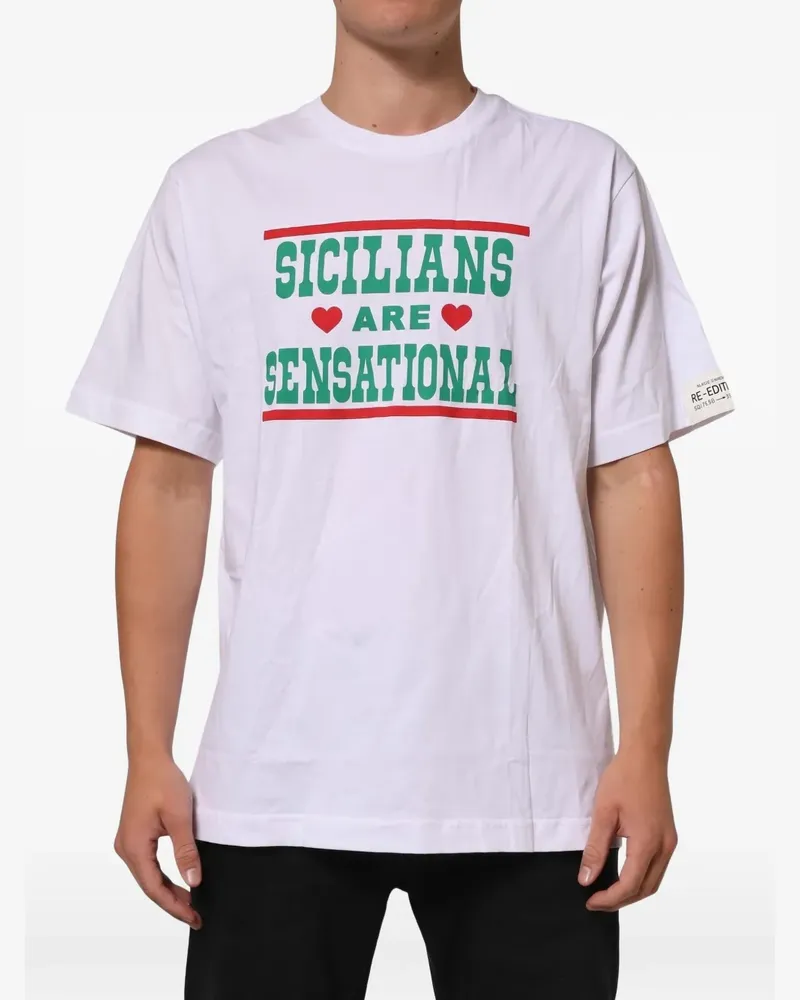 Dolce & Gabbana Re-Edition T-Shirt mit grafischem Print - Weiß Weiß