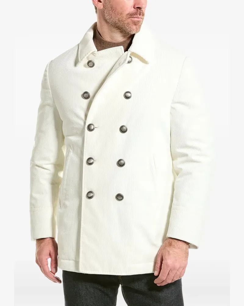 Brunello Cucinelli double-breasted corduroy blazer - Weiß Weiß