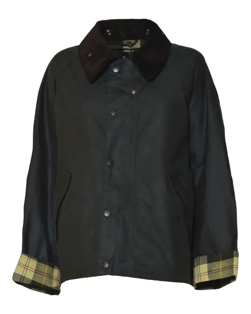 Barbour Geknöpfte Jacke mit Cordkragen - Schwarz Schwarz