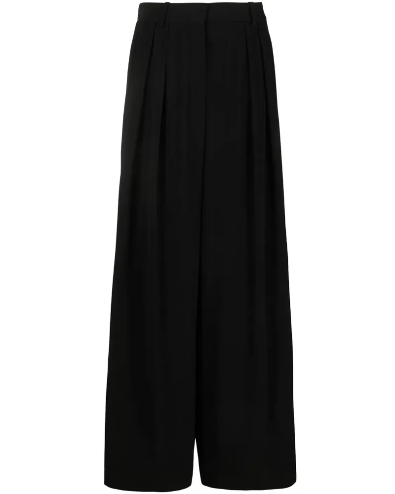 Balmain Palazzohose mit hohem Bund - Schwarz Schwarz