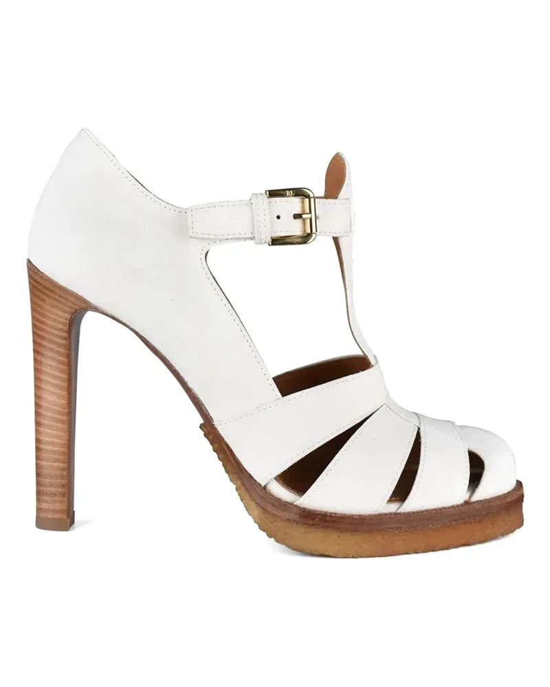 Ralph Lauren Kayda Sandalen mit T-Riemen - Nude Nude