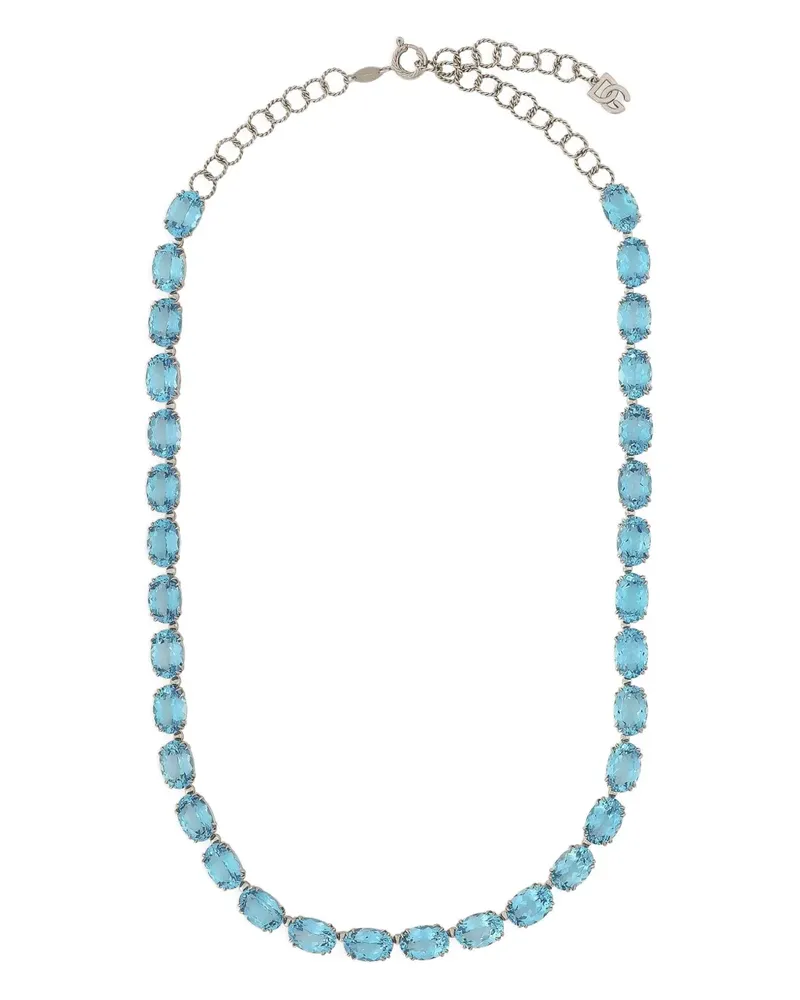 Dolce & Gabbana 18kt Anna Weißgoldhalskette mit Topas - Blau Blau