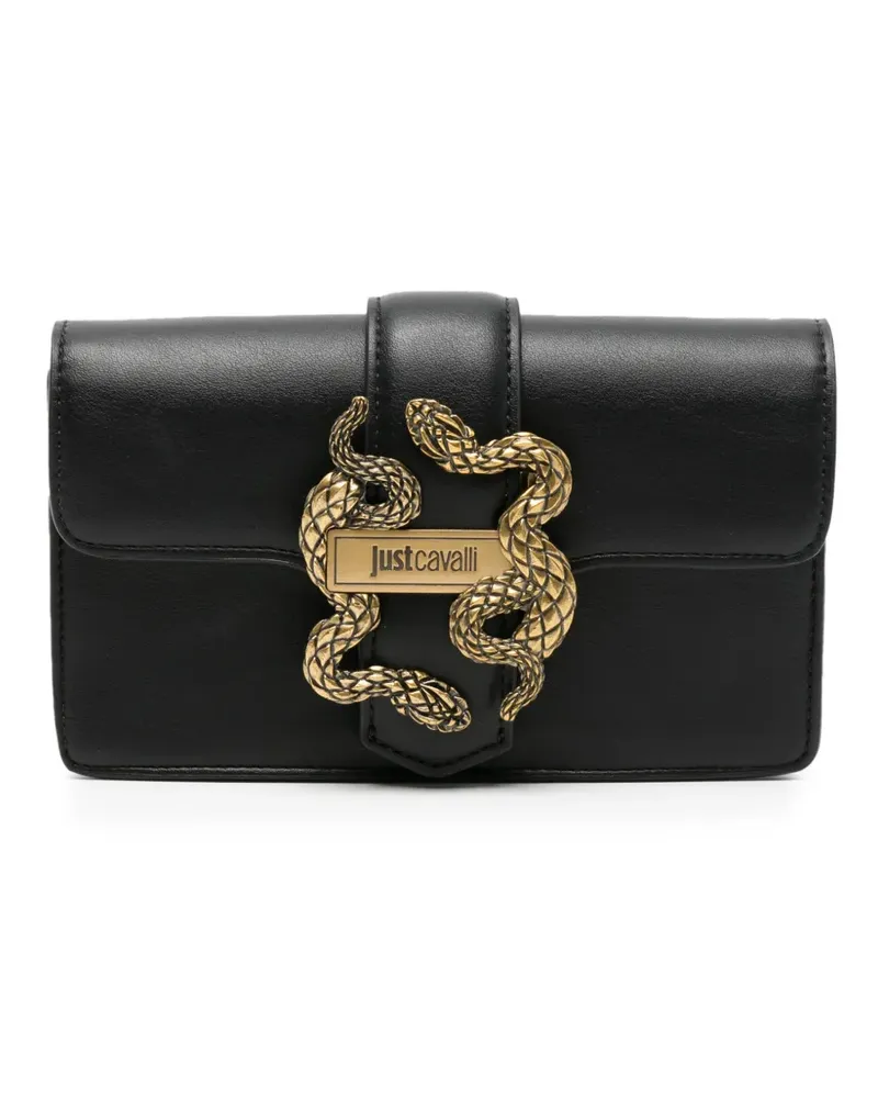 Just Cavalli logo-detail clutch bag - Schwarz Schwarz