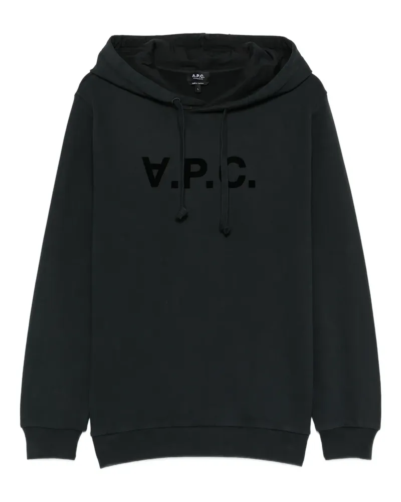 A.P.C. logo hoodie - Schwarz Schwarz