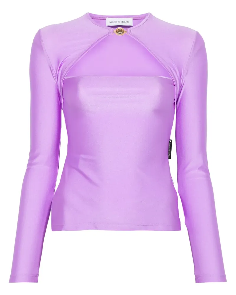 Marine Serre Drapiertes Top - Violett Violett