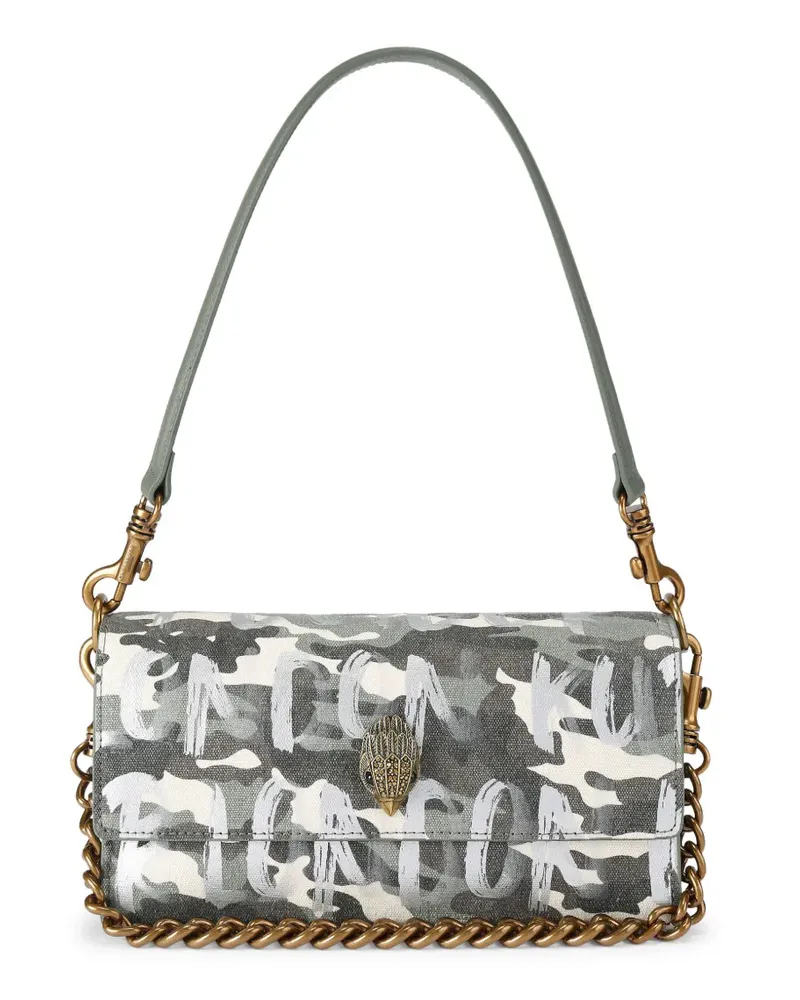 Kurt Geiger Soft Shoreditch Camouflage-Schultertasche - Grau Grau