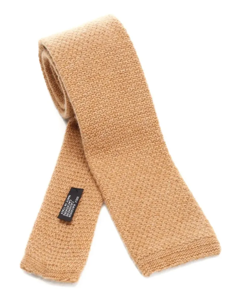 Al Duca D’Aosta 1902 knitted cashmere tie - Nude Nude