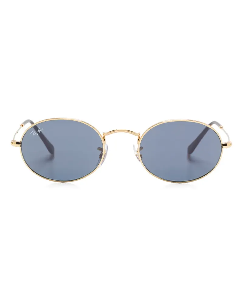Ray Ban Sonnenbrille mit ovalem Gestell - Gold Gold