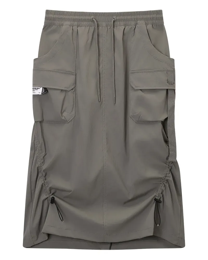 Musium Div. Midirock mit Utility-Taschen - Grau Grau