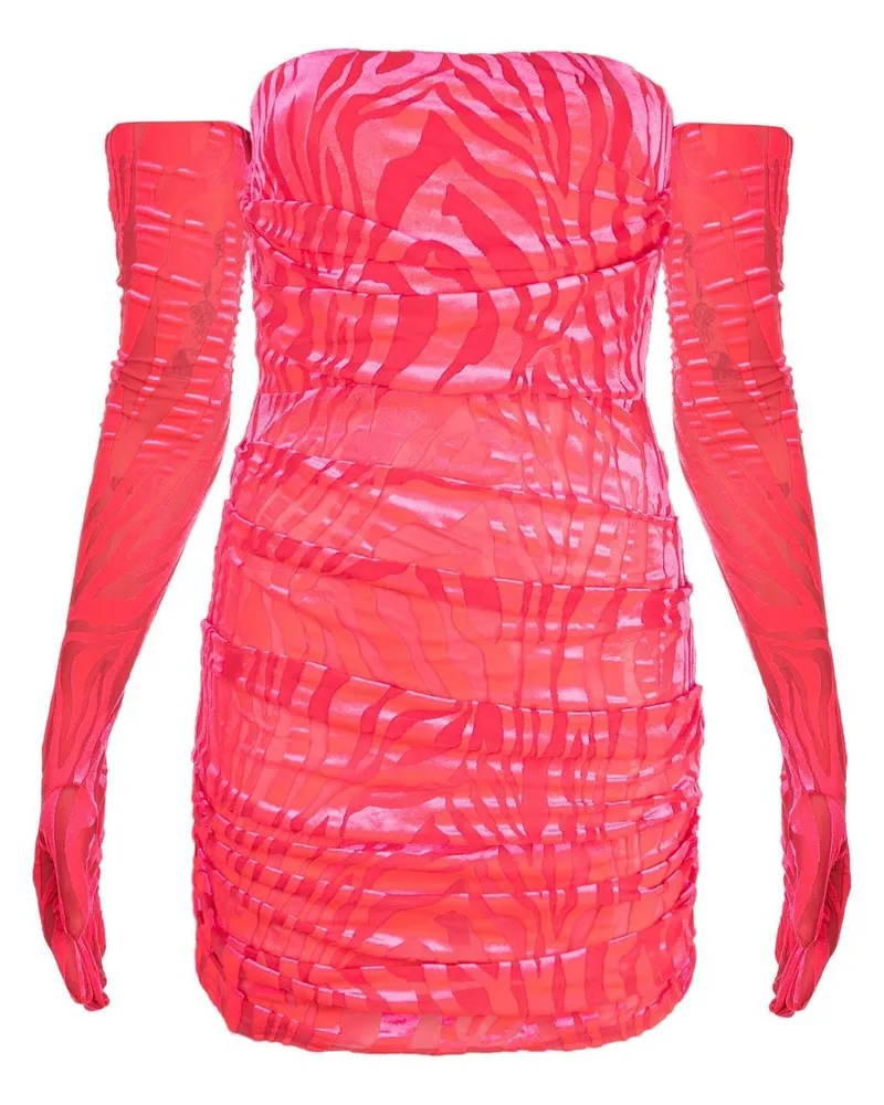 Alex Perry Gerafftes Colter Minikleid Rosa