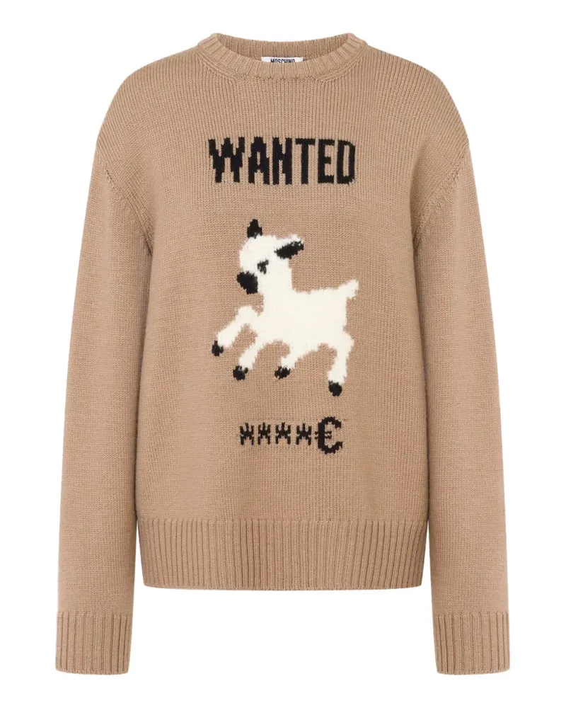 Moschino Pullover mit Intarsien-Motiv - Nude Nude