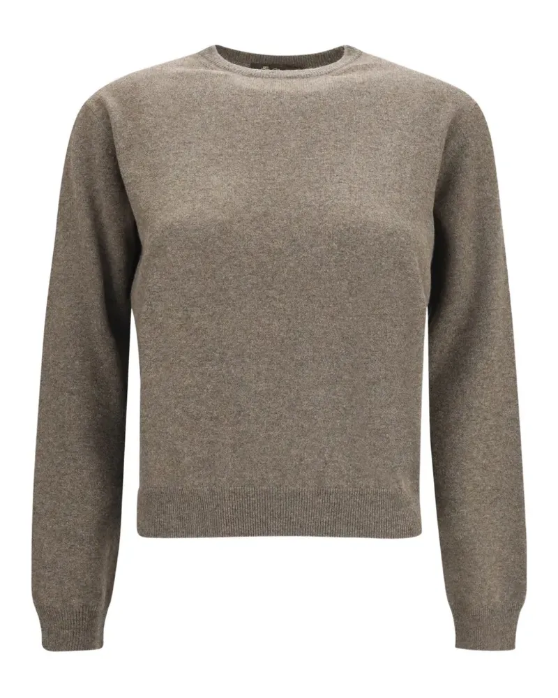 Loro Piana Pullover mit geripptem Besatz - Braun Braun