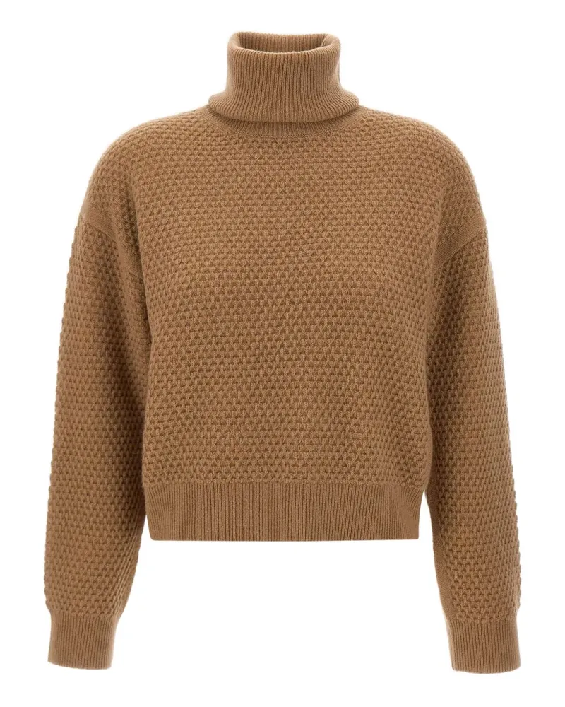 Max Mara honeycomb high-collar sweater - Braun Braun