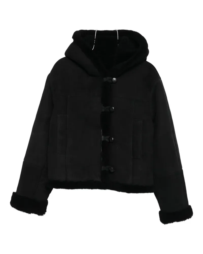 IRO Mantel aus Wildleder - Schwarz Schwarz