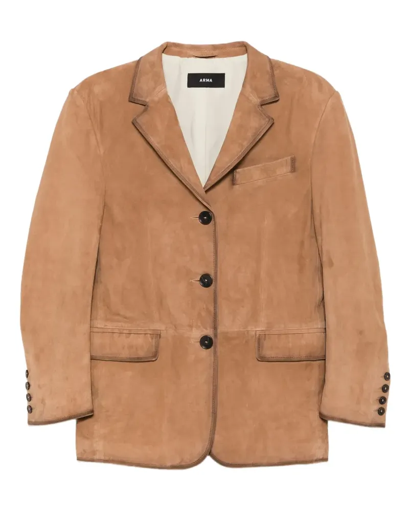 Arma Wildlederjacke mit Knopfdetail - Braun Braun