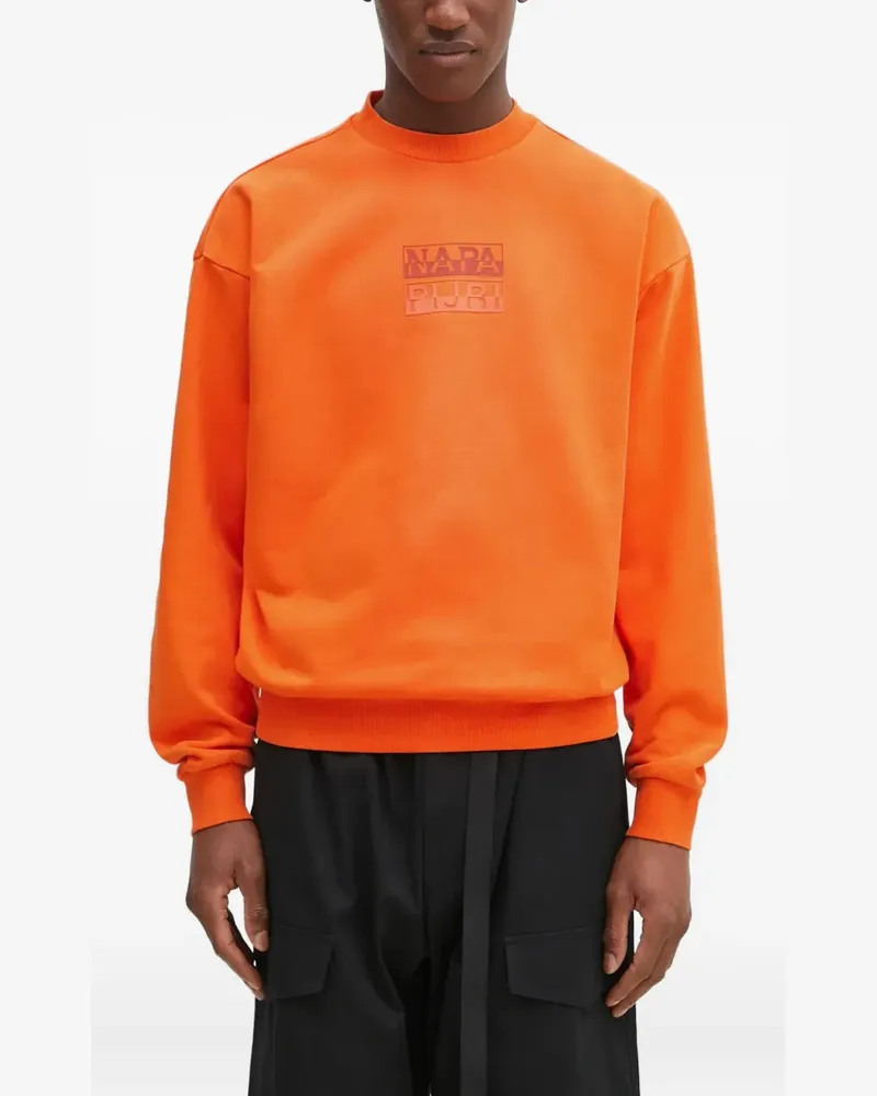 Napapijri Sweatshirt mit Logo - Orange Orange