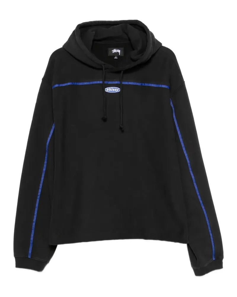 Stüssy Hoodie mit Logo-Patch - Schwarz Schwarz