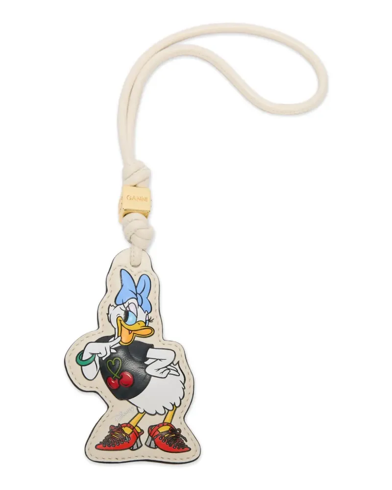 Ganni x Disney Schlüsselanhänger mit Lederanhänger - Nude Nude