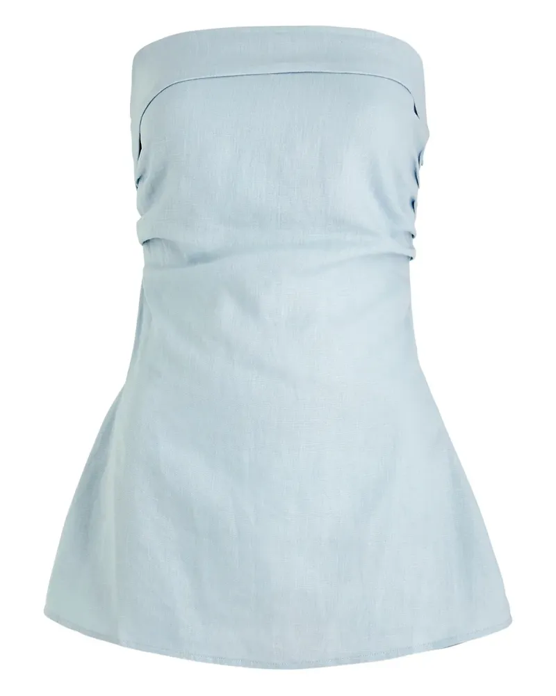 Faithfull The Brand Schulterfreie Boe Tunika - Blau Blau