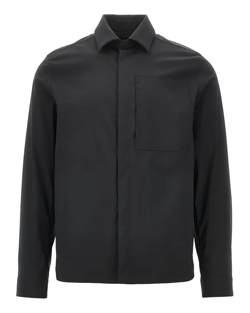 Herno Hemdjacke mit Patch - Schwarz Schwarz