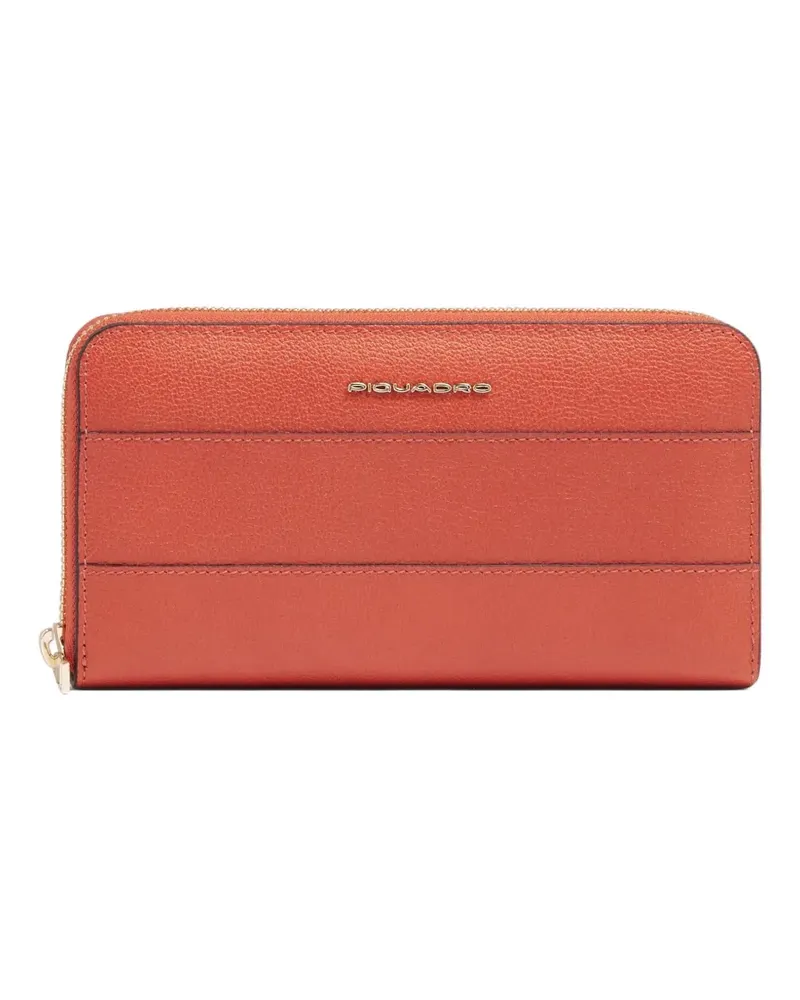 Piquadro zip around wallet - Orange Orange