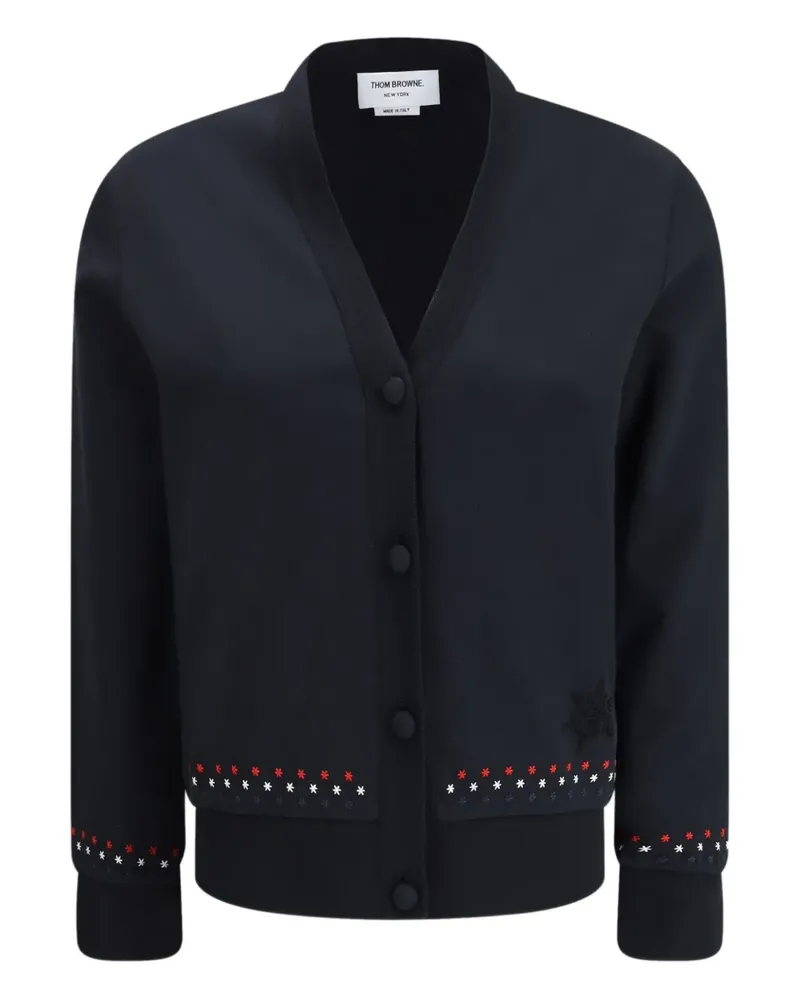Thom Browne Cardigan mit V-Ausschnitt - Blau Blau