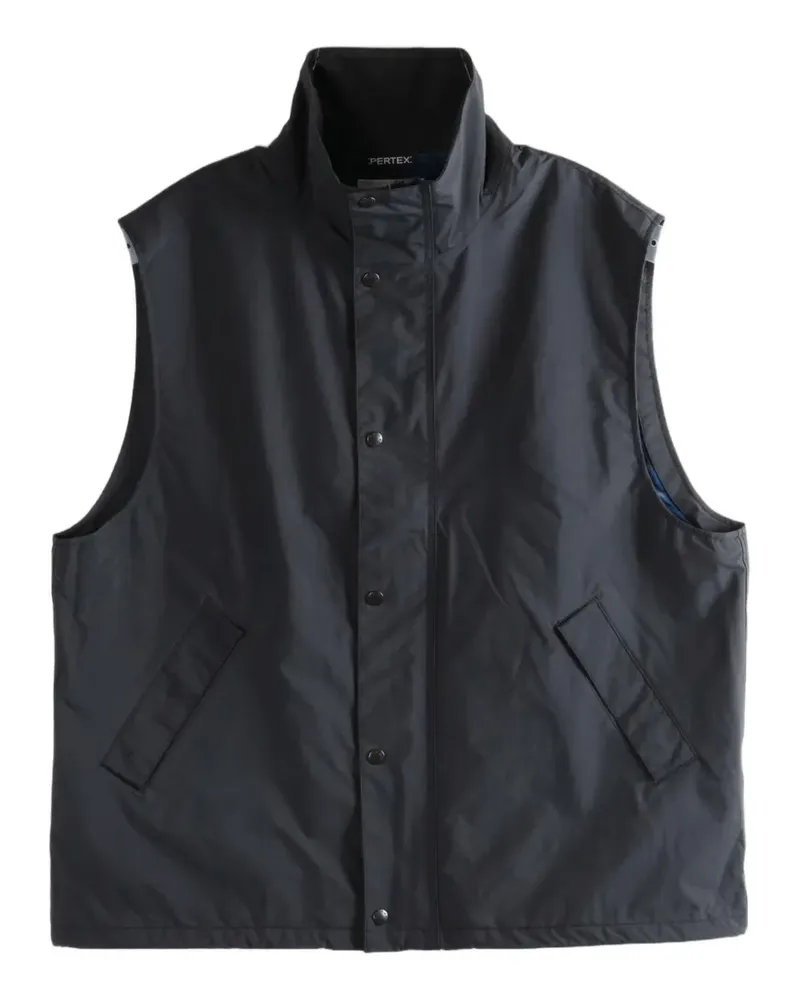 nanamica hooded press-stud gilet - Schwarz Schwarz