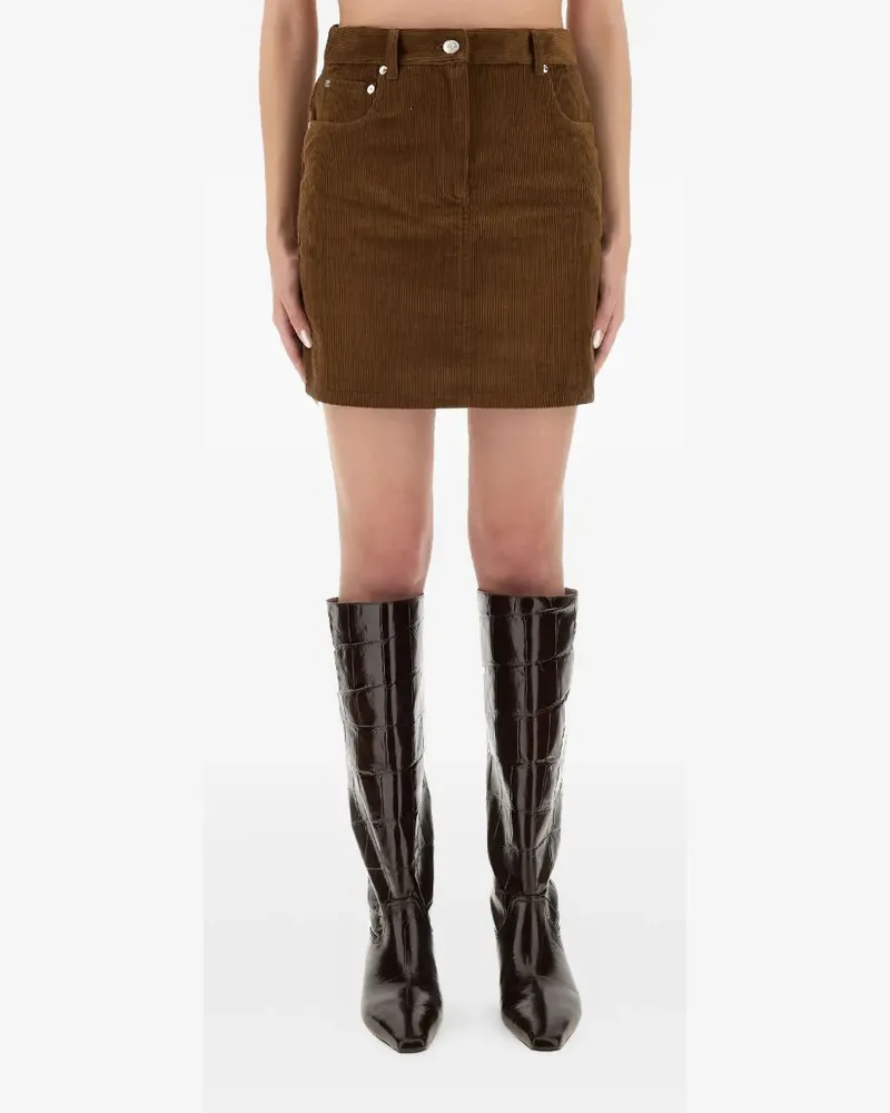 Moschino corduroy pocket skirt - Braun Braun