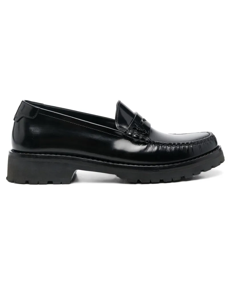 Saint Laurent Penny-Loafer aus Leder - Schwarz Schwarz