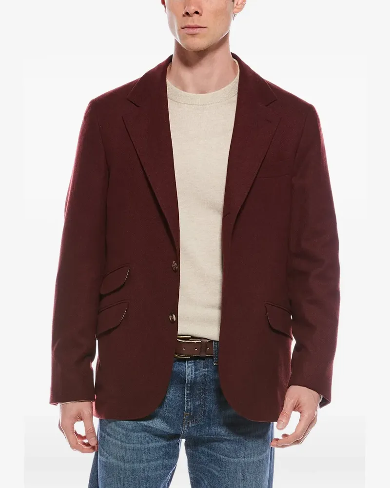 Brunello Cucinelli tailored flap-pocket blazer - Rot Rot