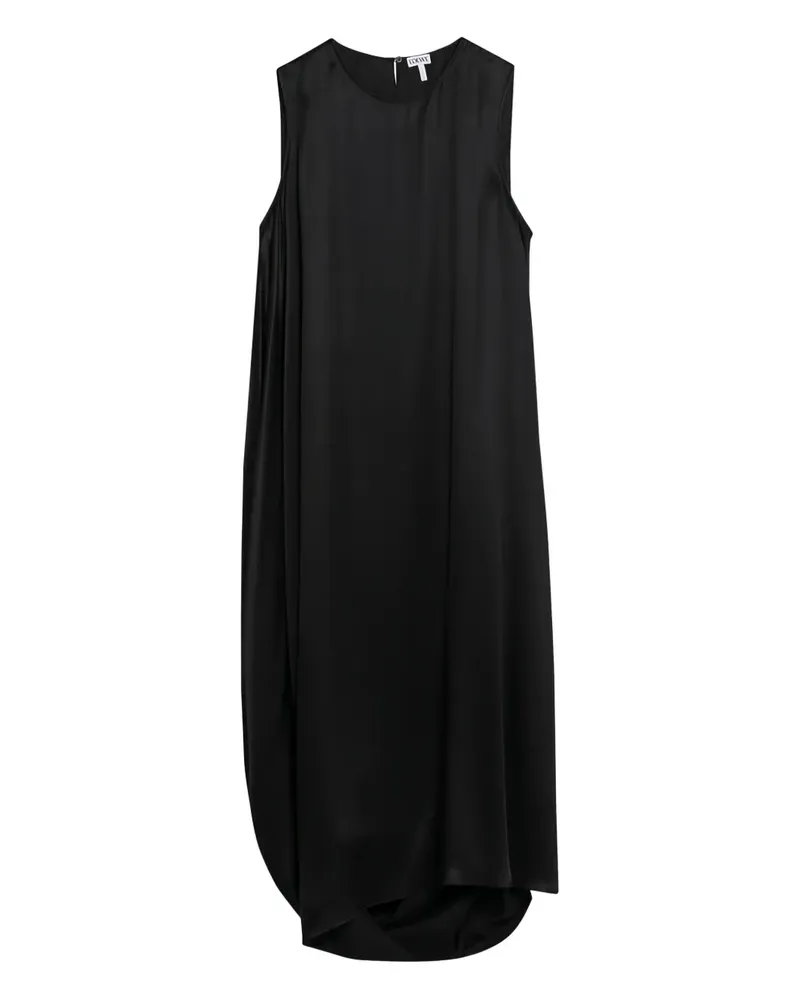Loewe Drapiertes Satinkleid - Schwarz Schwarz