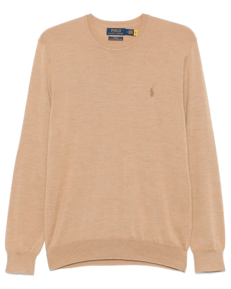 Ralph Lauren Pullover mit Polo Pony - Nude Nude
