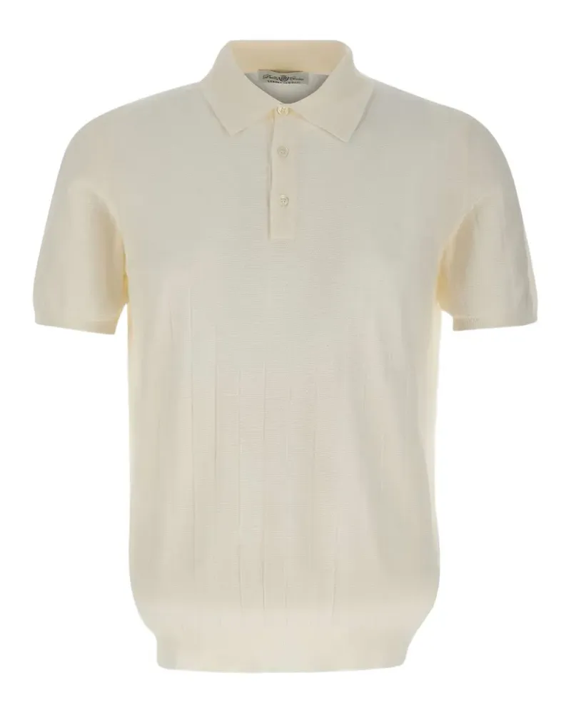 Della Ciana ribbed-knit polo shirt - Nude Nude