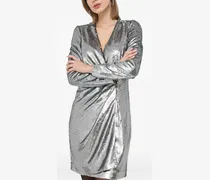 Minikleid mit Pailletten - Silber
