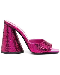 ATTICO Mules im Metallic-Look Rosa