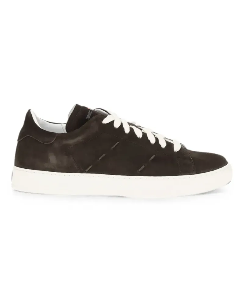 Kiton suede lace-up sneakers - Braun Braun